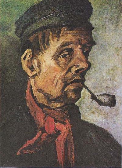 Vincent Van Gogh Head of a peasant with a clay-pipe oil painting picture